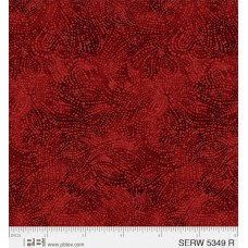 Serenity Red Cotton Quilt Back