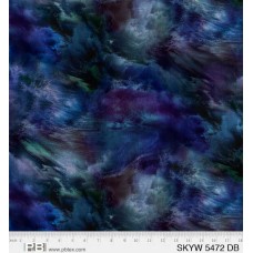 Blue Purple Sky Wide Quilt Back Cotton