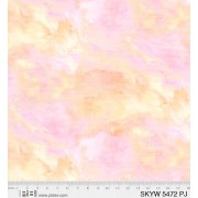 Pink Peach Sky Wide Quilt Back Cotton