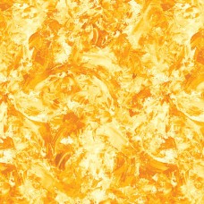 Paint Splash Marigold Cotton Quilt Back