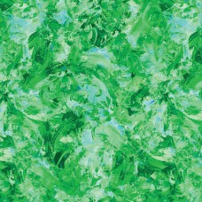 Paint Splash Kelly Green Cotton Quilt Back