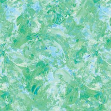 Paint Splash Seafoam Cotton Quilt Back