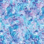 Paint Splash Turquoise Lilac Cotton Quilt Back