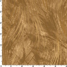 Go With the Flow Tan Cotton Quilt Back