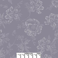Shadow Flower Smoke Gray Cotton Quilt Back
