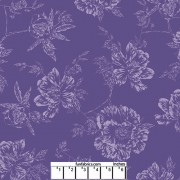 Shadow Flower Purple Cotton Quilt Back