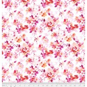 Carolyn Pink Watercolor Cotton Quilt Back