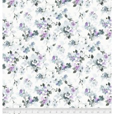 Carolyn Purple Watercolor Cotton Quilt Back