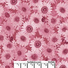 Sunflower Whisper Rose Cotton Quilt Back