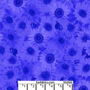 Sunflower Whisper Royal Blue 108 Cotton