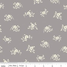 Gray Perennial Cotton Quilt Back