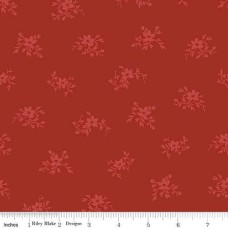 Red Perennial Cotton Quilt Back