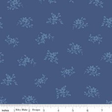 Denim Color Perennial Cotton Quilt Back