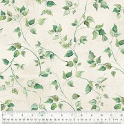 Ivy Ivory Cotton Quilt Back