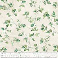 Ivy Ivory Cotton Quilt Back