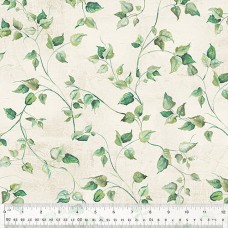 Ivy Ivory Cotton Quilt Back
