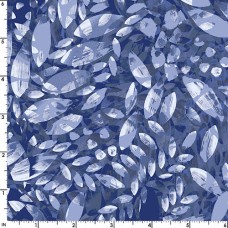 Dappled Navy Cotton Quilt Back