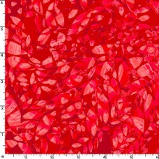Dappled Red Cotton Quilt Back