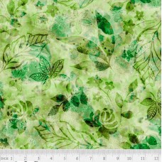 Botanics Green 108 Wide Quilt Back