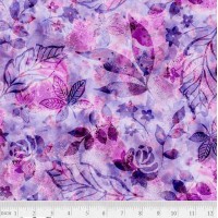 Botanics Purple 108 Wide Quilt Back