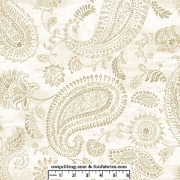 Bohemia Cream Paisley 108 Wide Quilt Back