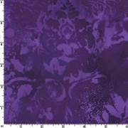 Purple Vintage Damask 108 Wide Cotton