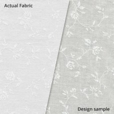 108" Quilt Back Fabric Roses White on White