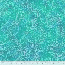 Radiance Cyan Cotton Quilt Back