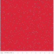White Dots on Red Wide Cotton