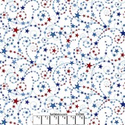 Star Spangled White 108 Wide Cotton