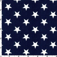 Patriotic Stars Navy Cotton Quilt Back