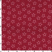 Patriotic Small Stars Red 108 Wide Cotton