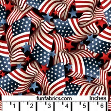 Our Starry Flag Cotton Quilt Back