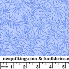 Powder Blue Boughs Cotton Quilt Back