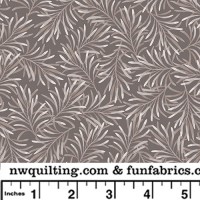 Pewter Gray Boughs Cotton Quilt Back