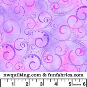 Lilac Swirling Splender Cotton Quilt Back