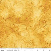 Gold Watercolor Swirl Cotton Quilt Back
