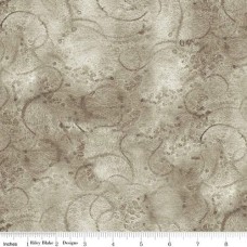 Brownish Gray Watercolor Swirl Cotton Quilt Back