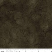 Charcoal Watercolor Swirl Cotton Quilt Back