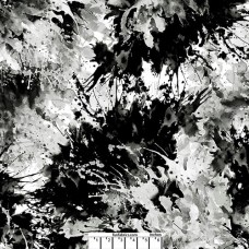 Black White Splash Cotton Quilt Back
