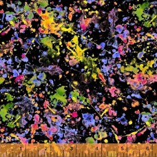 Black Dropcloth Cotton Quilt Back