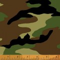 Camouflage Green 108 Wide Cotton