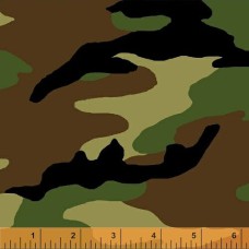 Camouflage Green Cotton Quilt Back