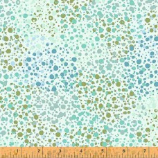 Splatter Dots Mint Cotton Quilt Back