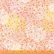 Splatter Dots Peach Cotton Quilt Back
