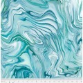 Fluidity II Turquoise 108 Wide Quilt Back