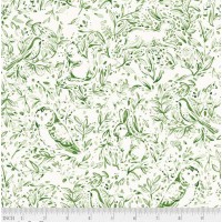 Forest Faune Green 108 Wide Quilt Back