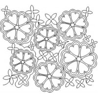 Heart Flowers Quilting Pattern