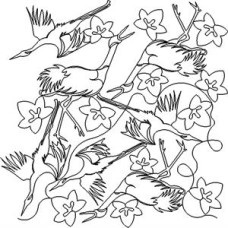 Japanese Cranes Quilting Pattern