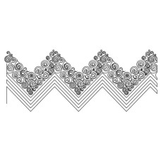 Zig Zag Swirl Line 01 Pattern